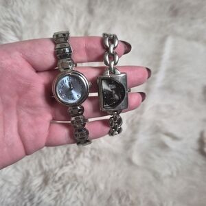 Vintage Y2K Watch Set Bundle Faded Glory Silver Tone Blue School Party Fun ✨️💫